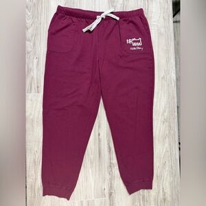 Keith Haring Burgundy Joggers